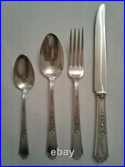 8 x Dinner Forks 7 5/8" 1847 Rogers Ancestral 1924 vintage silverplate silver