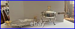 Vtg FB Rogers-ANHEUSER BUSCH COLLECTIBLE Silverplate Meat Platter & Chafing Dish