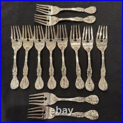Vtg FB Rogers French Rose Silverplate Flatware Set 63 Pc w Case Box