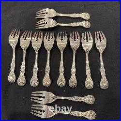 Vtg FB Rogers French Rose Silverplate Flatware Set 63 Pc w Case Box