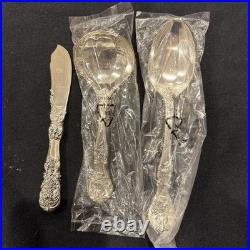 Vtg FB Rogers French Rose Silverplate Flatware Set 63 Pc w Case Box