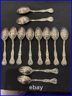 Vtg FB Rogers French Rose Silverplate Flatware Set 63 Pc w Case Box