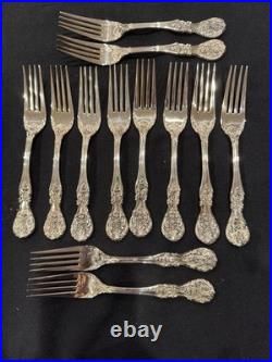 Vtg FB Rogers French Rose Silverplate Flatware Set 63 Pc w Case Box