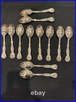 Vtg FB Rogers French Rose Silverplate Flatware Set 63 Pc w Case Box