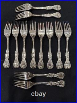 Vtg FB Rogers French Rose Silverplate Flatware Set 63 Pc w Case Box