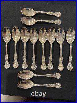 Vtg FB Rogers French Rose Silverplate Flatware Set 63 Pc w Case Box