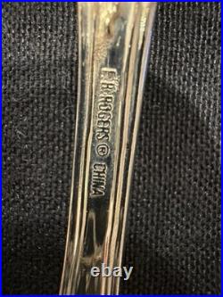 Vtg FB Rogers French Rose Silverplate Flatware Set 63 Pc w Case Box