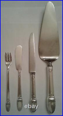 Vtg First Love 1937 By 1847 Rogers Bros Silverplate Flatware Set Srv 12, 84 pc