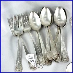 Vtg National Silver Co & Roger's A1 Triple Silver Plate Set Of 45+ pcs Read Vtg National Silver Co & Roger's A1 Triple Silver Plate Set Of 45+ pcs Read
