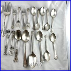 Vtg National Silver Co & Roger's A1 Triple Silver Plate Set Of 45+ pcs Read Vtg National Silver Co & Roger's A1 Triple Silver Plate Set Of 45+ pcs Read