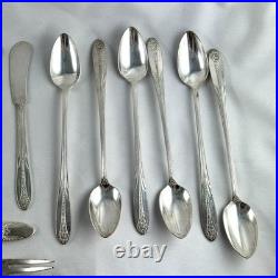 Vtg National Silver Co & Roger's A1 Triple Silver Plate Set Of 45+ pcs Read Vtg National Silver Co & Roger's A1 Triple Silver Plate Set Of 45+ pcs Read