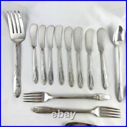 Vtg National Silver Co & Roger's A1 Triple Silver Plate Set Of 45+ pcs Read