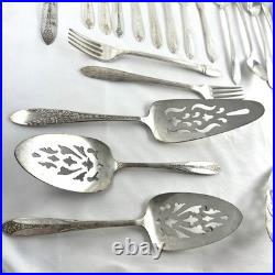Vtg National Silver Co & Roger's A1 Triple Silver Plate Set Of 45+ pcs Read Vtg National Silver Co & Roger's A1 Triple Silver Plate Set Of 45+ pcs Read