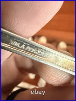 Vtg Oneida Wm A Rogers VALLEY ROSE Silverplate Flatware Set 1956 McGraw Chest