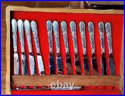 Vtg Rogers Bros Adoration Silver Plate Silverware Flatware 95 PC Service for 14