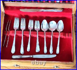 Vtg Rogers Bros Adoration Silver Plate Silverware Flatware 95 PC Service for 14