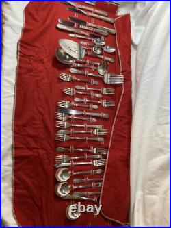 Vtg Rogers Deluxe Silver Plate PRECIOUS 31pc Set with soft Case (Service for 6)