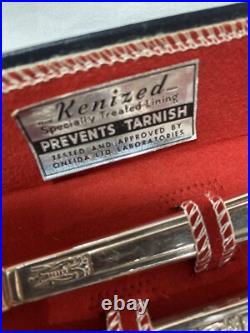 Vtg Rogers Deluxe Silver Plate PRECIOUS 31pc Set with soft Case (Service for 6)