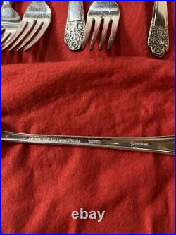 Vtg Rogers Deluxe Silver Plate PRECIOUS 31pc Set with soft Case (Service for 6)