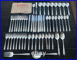 Vtg WM ROGERS Flatware Extra Plate TRIUMPH Silverplate (Lot of 54) Silverware Vtg WM ROGERS Flatware Extra Plate TRIUMPH Silverplate (Lot of 54) Silverware