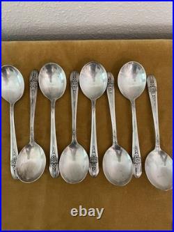Vtg. Wm Rogers Silver plate Flatware Triumph Pattern Servings for 8.1941