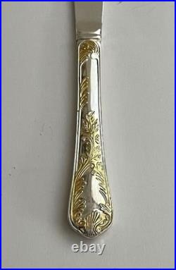 WB ROGERS 51 pc Golden Old Vienna Gold & Silver Plate Flatware with Case