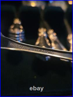 WMA Rogers Woodland Rose 1955 Silverplate Flatware Set 53 Pc SERVICE FOR 8