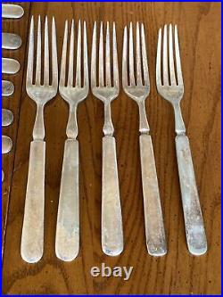 WM A 1847 Simeon L George H Rogers Bros 12 DWT Bros Son Silverplate Dinner Forks