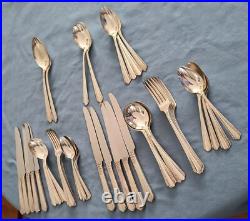 WM A Rogers A1 Plus Oneida LTD 1934 Malibu 48 pc. Flatware set + extras + box WM A Rogers A1 Plus Oneida LTD 1934 Malibu 48 pc. Flatware set + extras + box