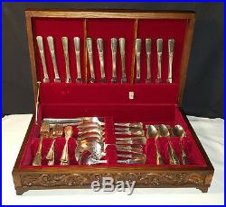 WM. A. Rogers Silverplated Flatware Set Rio Pattern 98 Pieces 1939 by Oneida