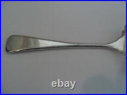 WM. ROGERS ANTIQUE SILVER PLATE MEAT / SERVING FORK with UNUSUAL BRITE-CUT DESIGN