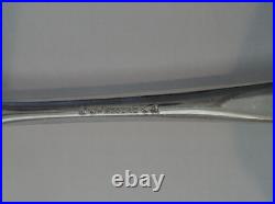 WM. ROGERS ANTIQUE SILVER PLATE MEAT / SERVING FORK with UNUSUAL BRITE-CUT DESIGN