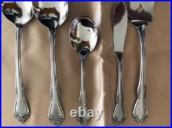 WM ROGERS Mansfield Pattern Service for 12 Oneida Deluxe Flatware Retired