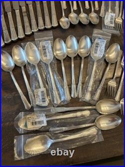 WM ROGERS Overlaid IS TREASURE Silverplate Silverware Set 57 Pcs SERVICE FOR 8