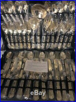 WM. ROGERS & SON Goldplated Silverware 51 Pc