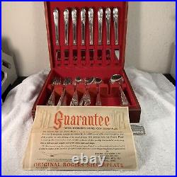 WM Rogers 1950s International Silver Extra Plate Triumph Flatware 50 Pc Box Set