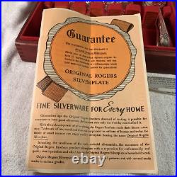 WM Rogers 1950s International Silver Extra Plate Triumph Flatware 50 Pc Box Set