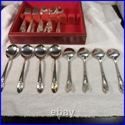 WM Rogers 1950s International Silver Extra Plate Triumph Flatware 50 Pc Box Set