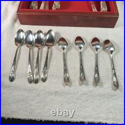 WM Rogers 1950s International Silver Extra Plate Triumph Flatware 50 Pc Box Set
