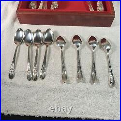 WM Rogers 1950s International Silver Extra Plate Triumph Flatware 50 Pc Box Set