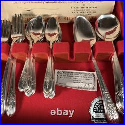 WM Rogers 1950s International Silver Extra Plate Triumph Flatware 50 Pc Box Set