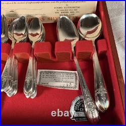 WM Rogers 1950s International Silver Extra Plate Triumph Flatware 50 Pc Box Set WM Rogers 1950s International Silver Extra Plate Triumph Flatware 50 Pc Box Set