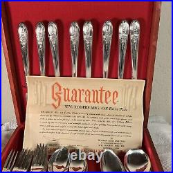 WM Rogers 1950s International Silver Extra Plate Triumph Flatware 50 Pc Box Set