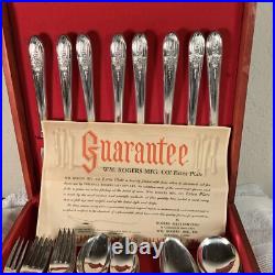 WM Rogers 1950s International Silver Extra Plate Triumph Flatware 50 Pc Box Set WM Rogers 1950s International Silver Extra Plate Triumph Flatware 50 Pc Box Set