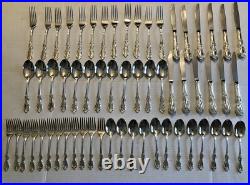 WM Rogers 60 Pc Silver Plate Grand Elegance 12 Place Settings Complete