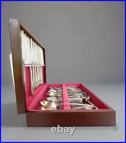 WM Rogers Avalon-Cabin Silver Plate Flatware Set withStorage Box, 58 Pieces