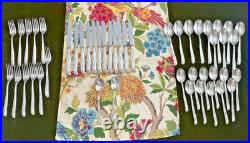 WM Rogers Co 47 Piece MODERN SCROLL Extra Plate Silverplate Flatware Set, 1958 WM Rogers Co 47 Piece MODERN SCROLL Extra Plate Silverplate Flatware Set, 1958