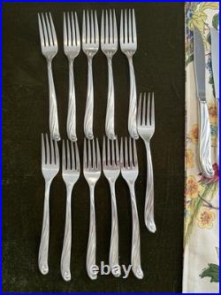 WM Rogers Co 47 Piece MODERN SCROLL Extra Plate Silverplate Flatware Set, 1958 WM Rogers Co 47 Piece MODERN SCROLL Extra Plate Silverplate Flatware Set, 1958