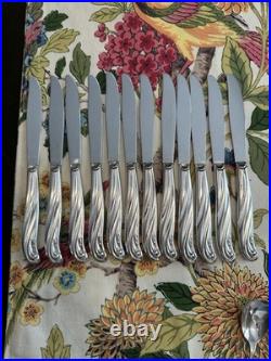WM Rogers Co 47 Piece MODERN SCROLL Extra Plate Silverplate Flatware Set, 1958 WM Rogers Co 47 Piece MODERN SCROLL Extra Plate Silverplate Flatware Set, 1958