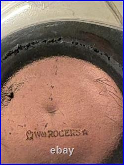 WM Rogers Eagle Star Antique Silverplated Tilting Teapot w Cream Pitcher & Sugar